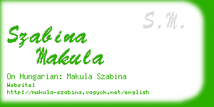 szabina makula business card